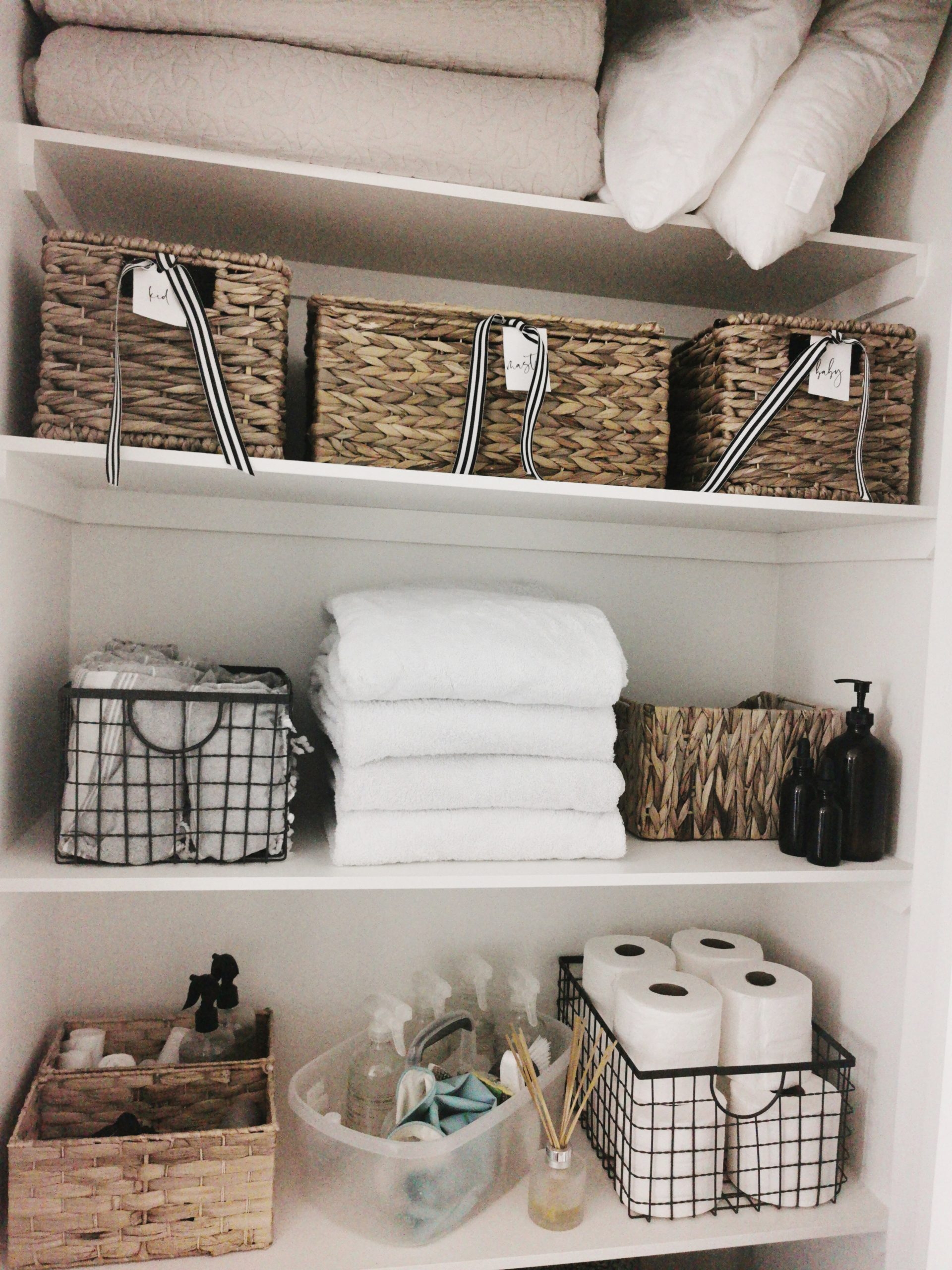 Linen Closet Organization + Makeover Reveal - In Pursuit of Chic