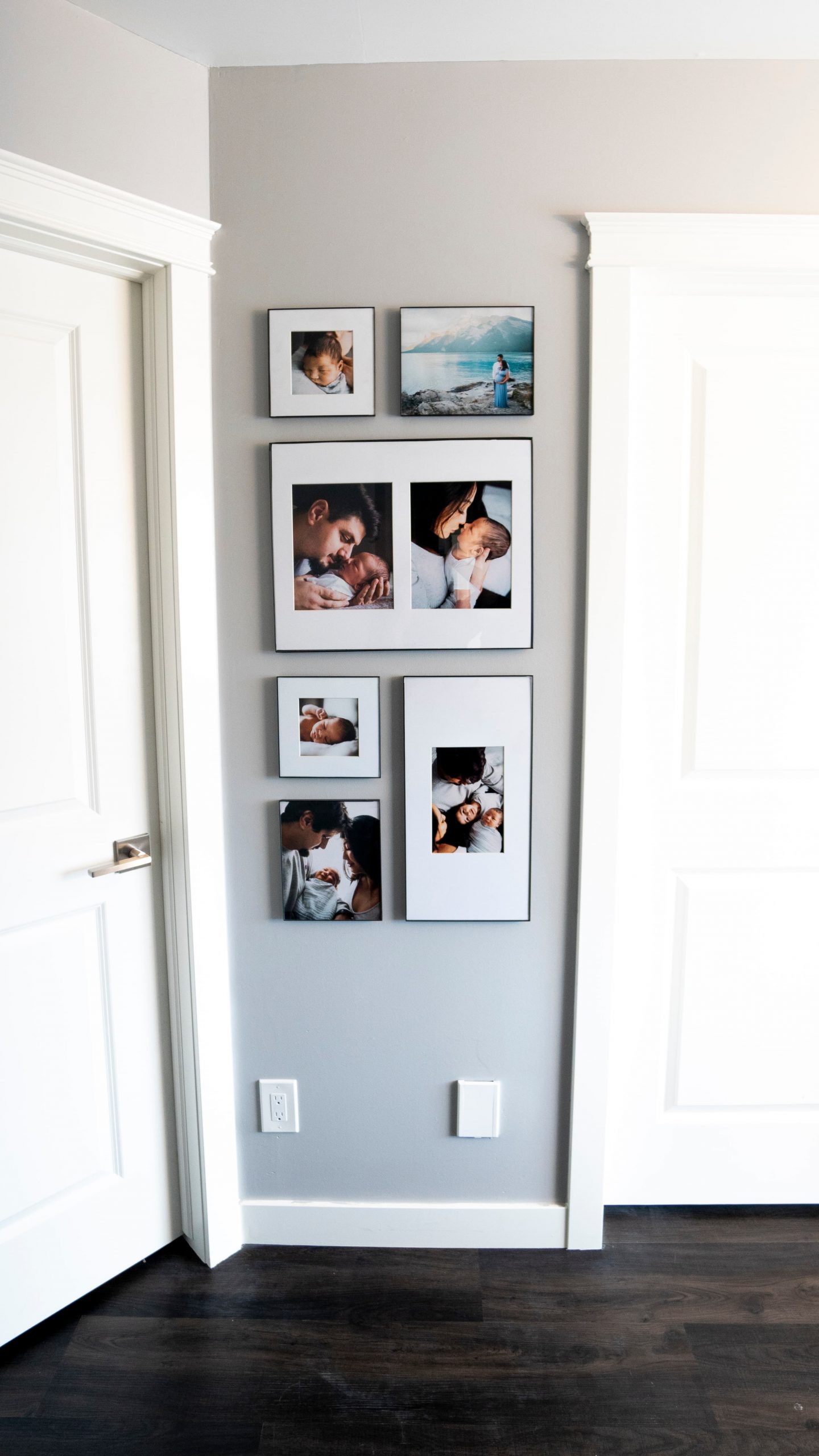 Black and White Photo Gallery Wall with Entryway Bench - Simply Taralynn